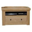 Chunky Oak Corner TV Unit
