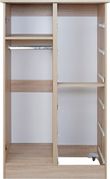 Warwick Cream and Oak 1 Door Midi Wardrobe