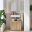 Austin Ribbed Oak Under Sink Cabinet - 2 Door