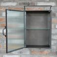 Wall Storage Unit - 1 Door - Metal and Glass