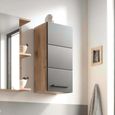 Vista Wall Cabinet - 1 Door - Oak and Black