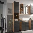 Vista Tall Cabinet - 2 Door - Oak and Black