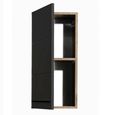 Vista Wall Cabinet - 1 Door - Oak and Black