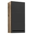 Vista Wall Cabinet - 1 Door - Oak and Black