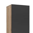 Vista Tall Cabinet - 2 Door - Oak and Black