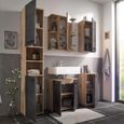 Vista Tall Cabinet - 2 Door - Oak and Black