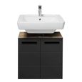 Vista Under Sink Cabinet - 2 Door - Oak and Black