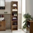 Hampshire Bathroom Cabinet - 2 Door - Slatted - Tall - Walnut - Wood