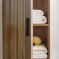 Hampshire Bathroom Cabinet - 2 Door - Slatted - Tall - Walnut - Wood