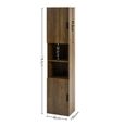 Hampshire Bathroom Cabinet - 2 Door - Slatted - Tall - Walnut - Wood