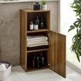Hampshire Bathroom Storage Cabinet - 1 Door - Slatted - Walnut - Wood