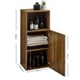 Hampshire Bathroom Storage Cabinet - 1 Door - Slatted - Walnut - Wood