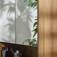 Hampshire Mirrored Bathroom Wall Mounted Cabinet - 2 Door - Walnut - Wood