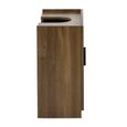 Hampshire Under Sink Bathroom Storage Unit - 2 Door - Slatted - Walnut - Wood
