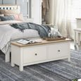 Modern Storage Bench - Large - White Painted