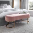 Harrogate Pink Curved Upholstered Bench