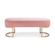 Harrogate Pink Curved Upholstered Bench