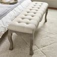 Camille Bench - Oatmeal Fabric
