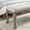 Camille Bench - Oatmeal Fabric