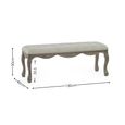 Camille Bench - Oatmeal Fabric