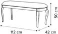 Nabucco Bench - Padded - Silver Birch