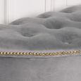 Curved Ottoman Storage Bench - Grey Velvet