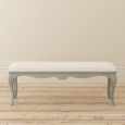 Camille Padded Bedroom Bench - Grey Oak