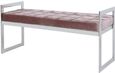 Zenith - Bench - Pink Velvet Fabric and Chrome