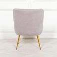 Bedroom Chair - Light Grey Velvet