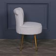 Bedroom Chair - Light Grey Velvet