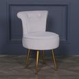 Bedroom Chair - Light Grey Velvet
