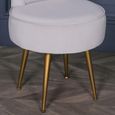 Bedroom Chair - Light Grey Velvet