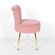 Bedroom Chair - Pink Velvet