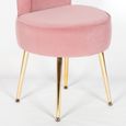 Bedroom Chair - Pink Velvet