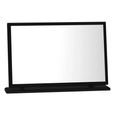 Knightsbridge Large Dressing Mirror - Black Gloss