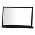 Knightsbridge Large Dressing Mirror - Black Gloss