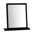 Knightsbridge Small Dressing Mirror - Black Gloss