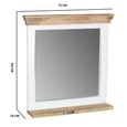 Alfie Dressing Mirror - White - Mango Wood