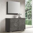Carvelle Night Dark Grey Wall Mirror