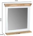Coastal White and Wood Dressing Mirror