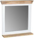 Coastal White and Wood Dressing Mirror