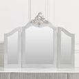 French Style Vanity Mirror - Antique Silver - 86cm x 68cm