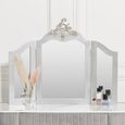 French Style Vanity Mirror - Antique Silver - 86cm x 68cm