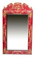Meerut Red Floral Design Dressing Mirror