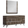 Modern Medea Wall Mirror - 100cm - Vintage Oak