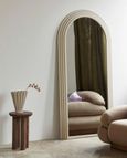 Falco Beige Metal Standing Mirror
