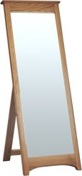 Shaker Oak Rectangular Cheval Mirror - 53cm x 147cm