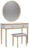 Marlow Round Wall Mirror - Cashmere Oak