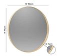 Marlow Round Wall Mirror - Cashmere Oak