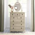 Camille Oval Gallery Mirror - Grey Oak